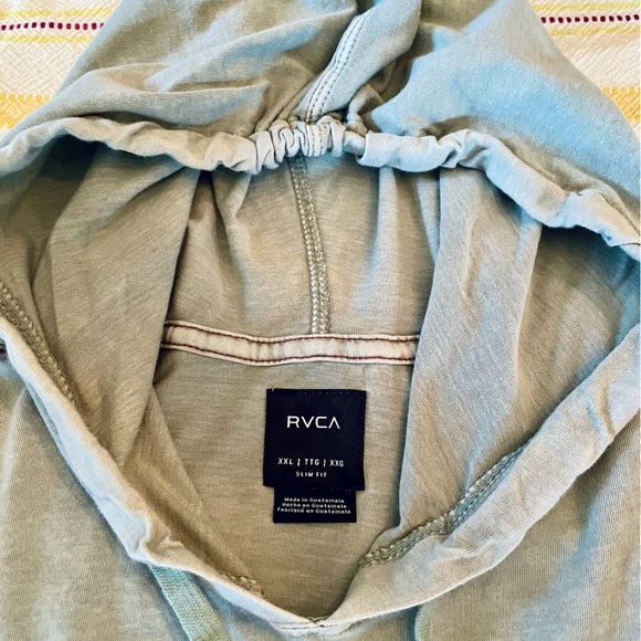 RVCA Hoodie Tee Light Sage Green XXL - Picture 2 of 3